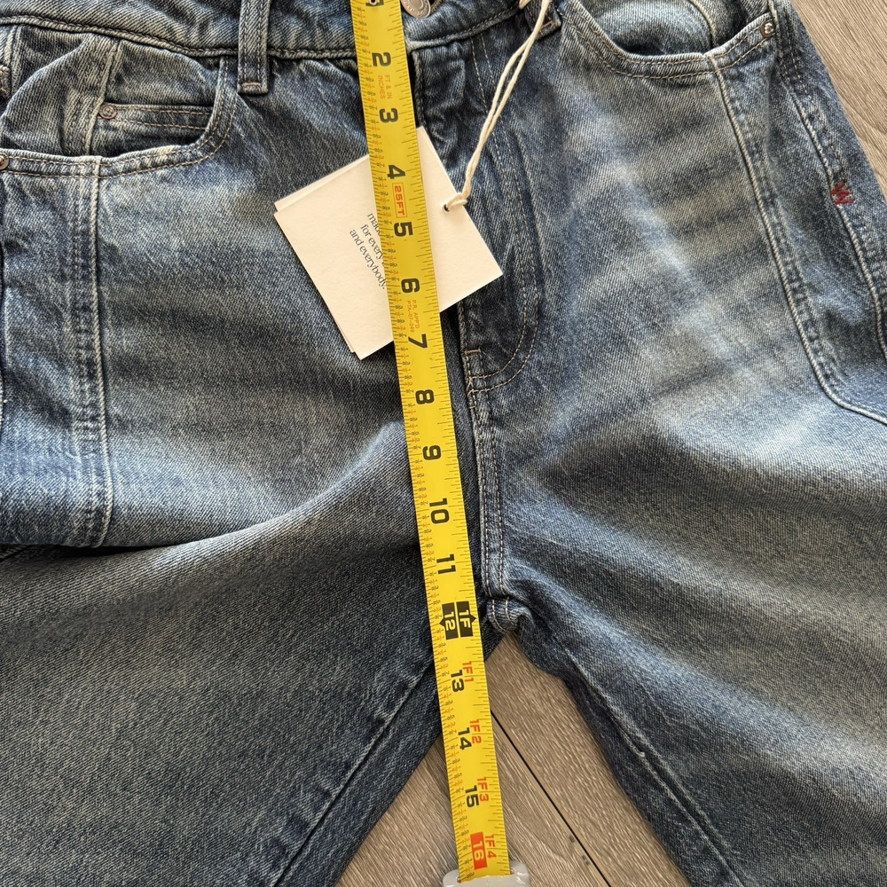 Warp + Weft Wide Leg High Rise Jeans Women's Size 2/26 Blue Denim Relaxed Fit - Picture 8 of 10